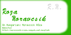 roza moravcsik business card